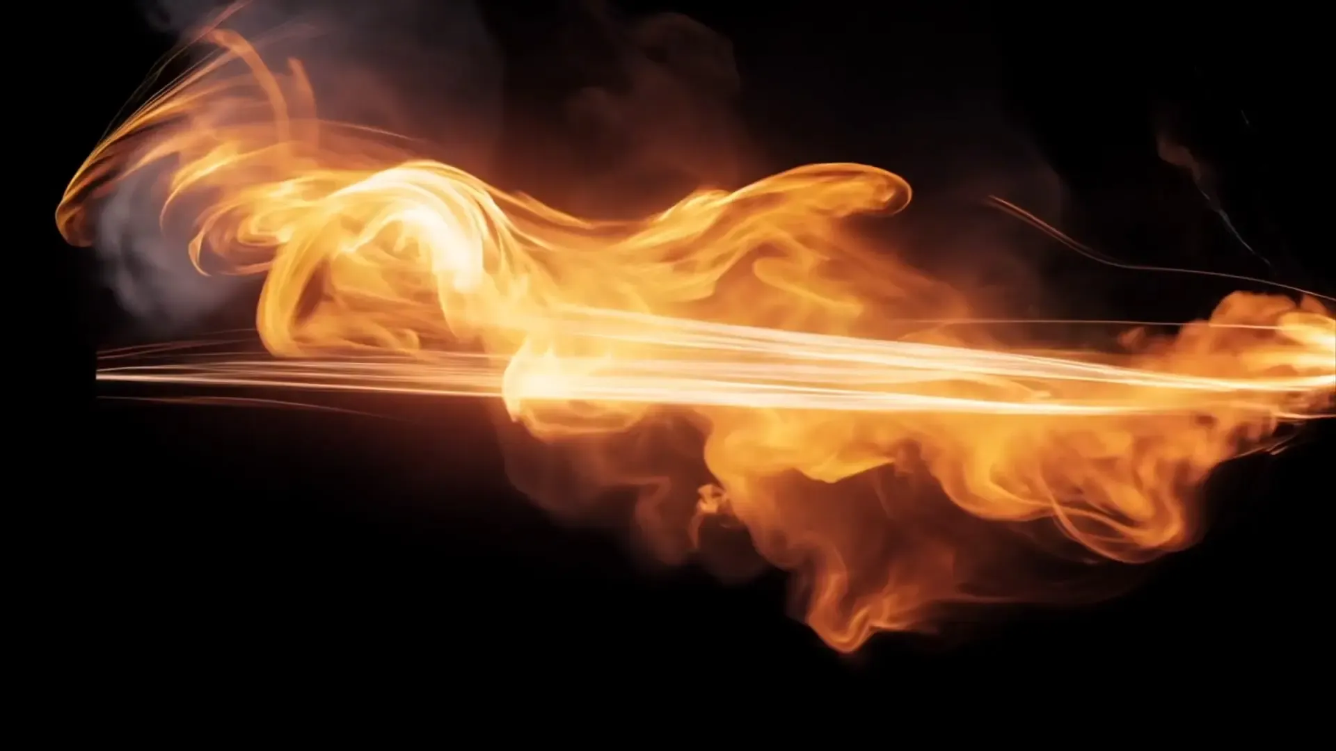 Energetic Flame Flow Intense Overlay